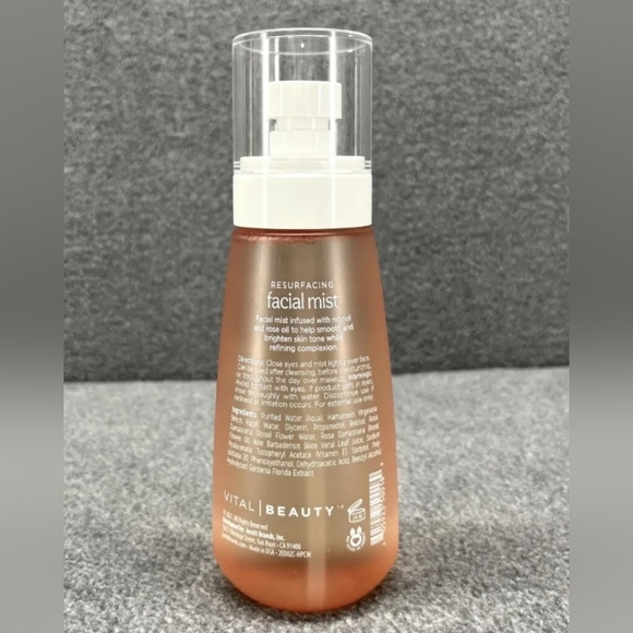 VITAL BEAUTY RESURFACING  FACIAL SERUM Retinol/Rose Oil 2 fl oz - Picture 2 of 2